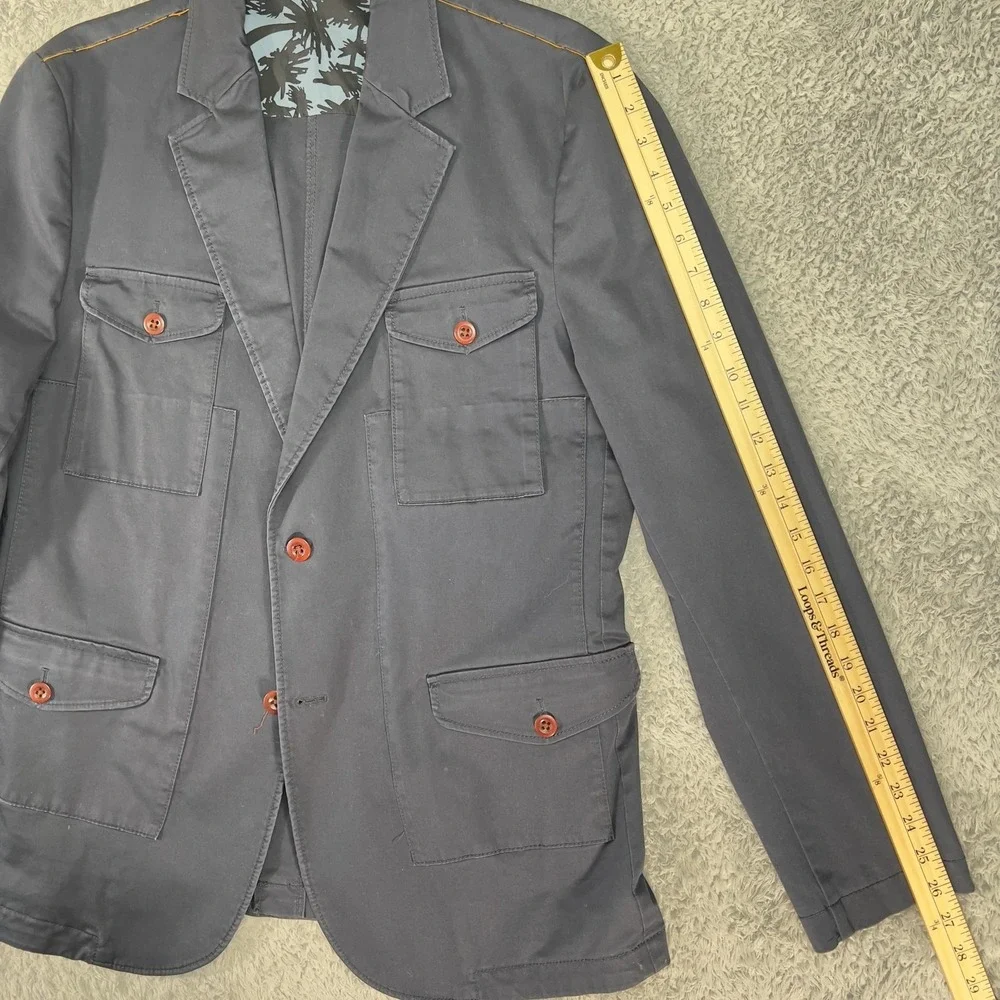 Hugo Boss Boss Orange Sport Coat Men 40 Black Utility Patch Pocket Jacket Blazer